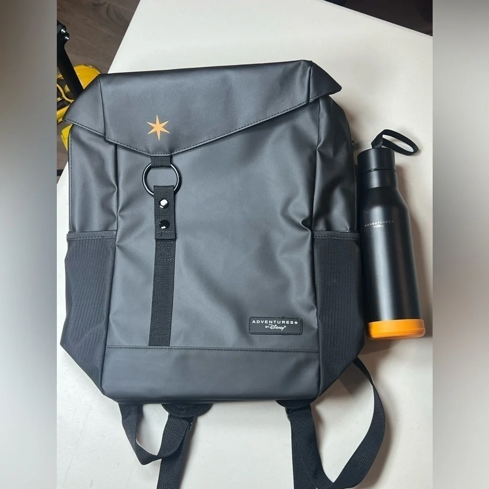 Adventures by Disney Black Backpack with Matching Water Bottle Black